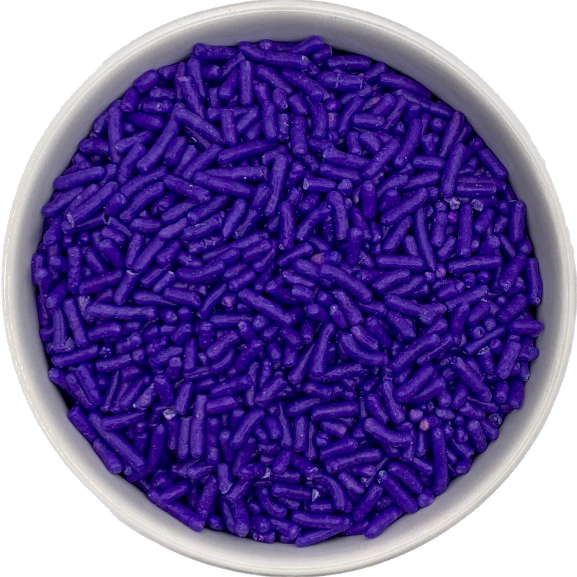 Purple Jimmies Sprinkles in a Bowl