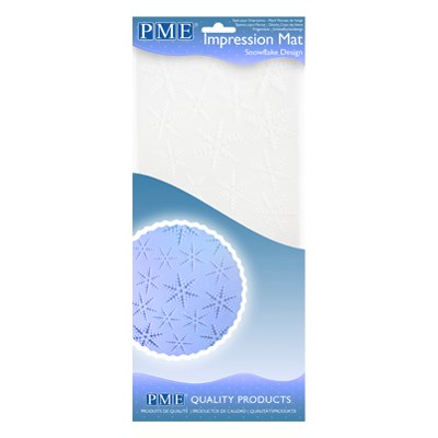 PME Impression Mat Snowflake Design packaging with snowflake pattern example.