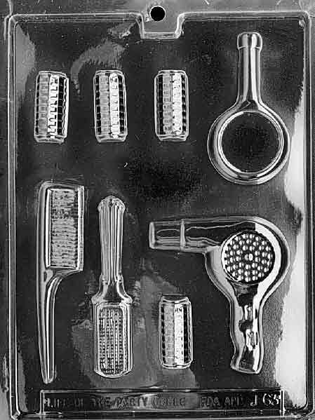 Image of BEAUTICIAN SET mold with multiple small beauty-related cavities.