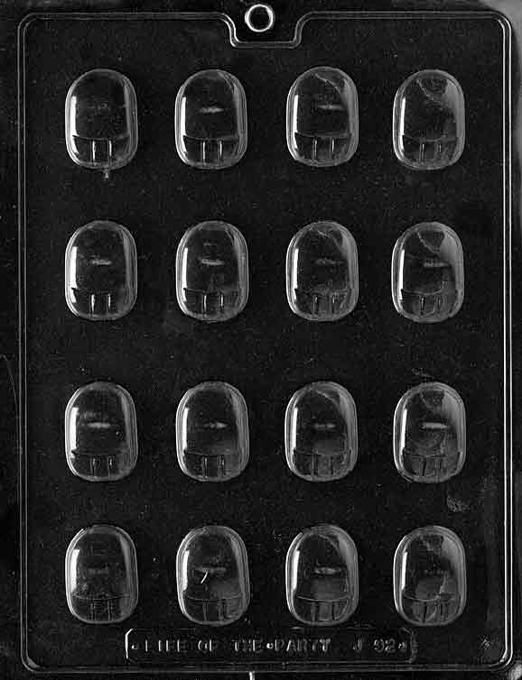 Image of COMPUTER MOUSE Bite-Sized mold showing a single, small computer mouse-shaped chocolate cavity.