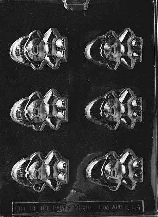 Image of K064 chocolate mold featuring a small monster baby design with big eyes and playful shape.