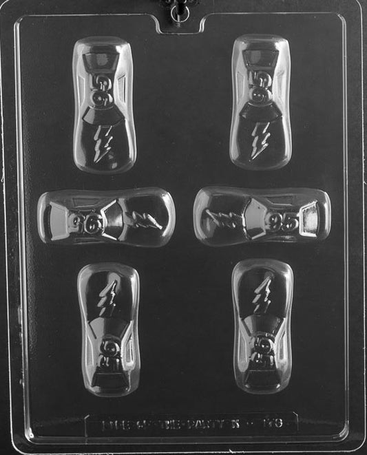 Race Car chocolate mold, clear mold shaped like car with #95 detail for candy.