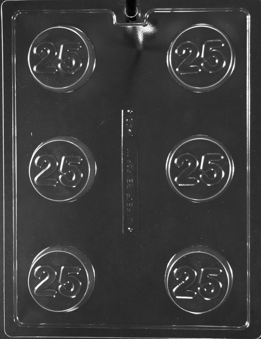 #25 Sandwich Cookie chocolate mold, clear mold shaped like sandwich-style pops.