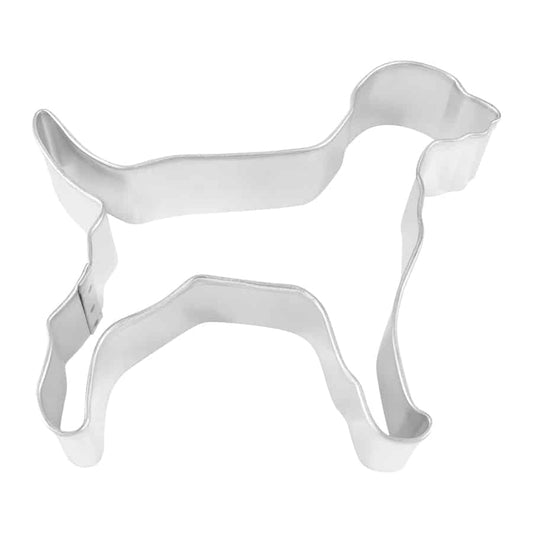 Labrador Retriever Cookie Cutter, 4 inches, featuring a detailed standing dog shape with a raised tail.