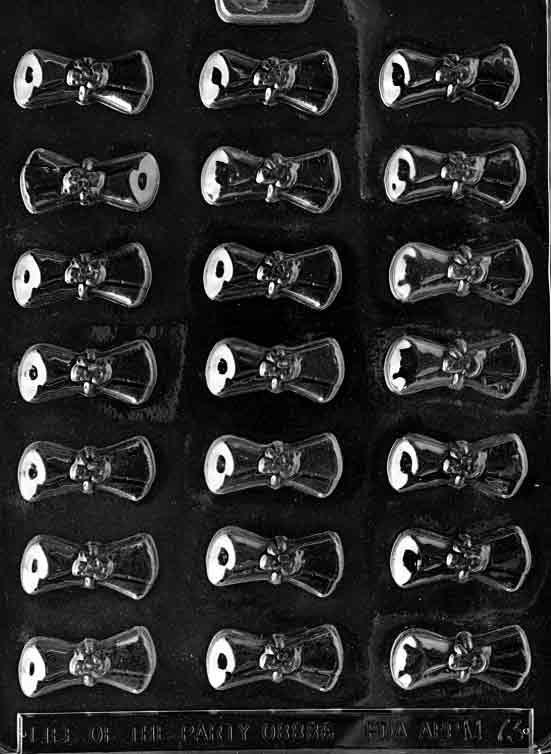 Chocolate mold M073 Diplomas with rolled diploma shapes tied with ribbon detail for graduation chocolates.