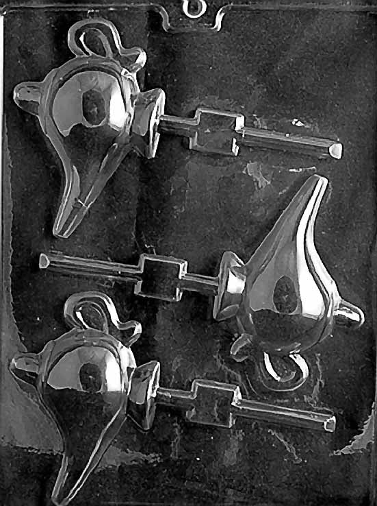 Chocolate mold M118 Magical Lamp with classic genie lamp shape featuring curved spout and handle.
