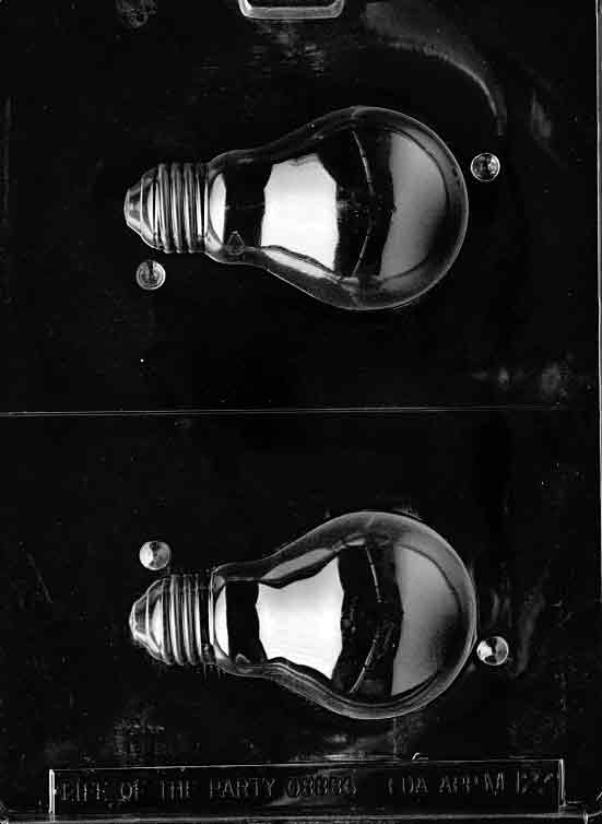 Chocolate mold M123 Bulb with classic light bulb shape including rounded top and base detail.