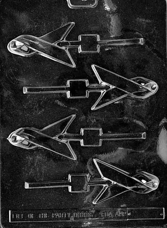 Chocolate mold M134 Awareness Ribbon Lollipop with looped ribbon pop design for themed chocolates.