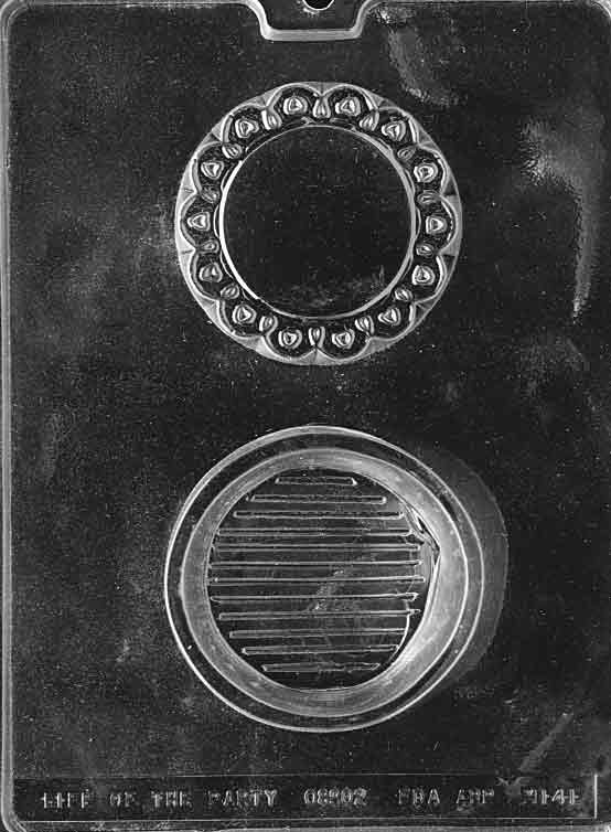 Chocolate mold M141 Personalized Cake Pour Box with rectangular panel design for chocolate box projects.