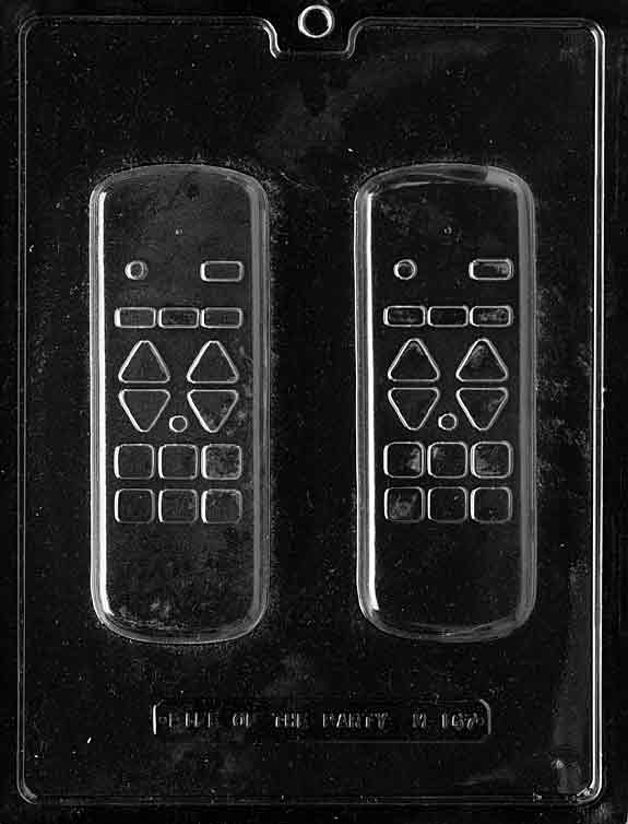 Chocolate mold M167 Remote Control with rectangular body and button detail for chocolate designs.