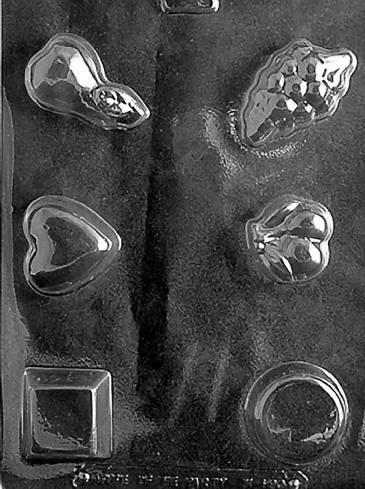 Chocolate mold M190 Fizzy Mold with rounded bubbly cavity designs for chocolate.