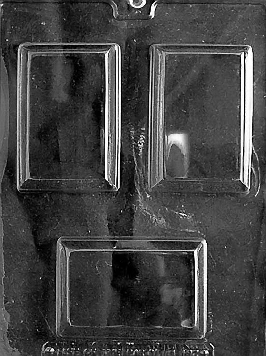 Chocolate mold M192 Rectangular Bar with smooth rectangular block cavity for chocolates.