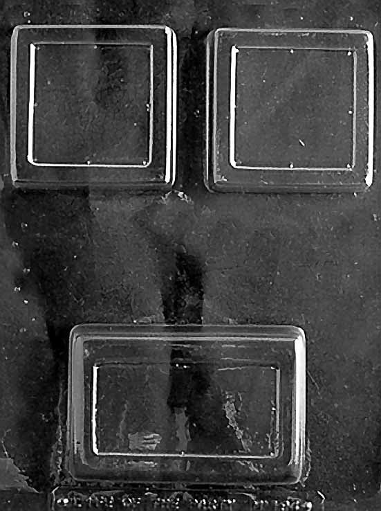Chocolate mold M194 Square and Rectangle Bar with square and rectangular bar cavity designs.