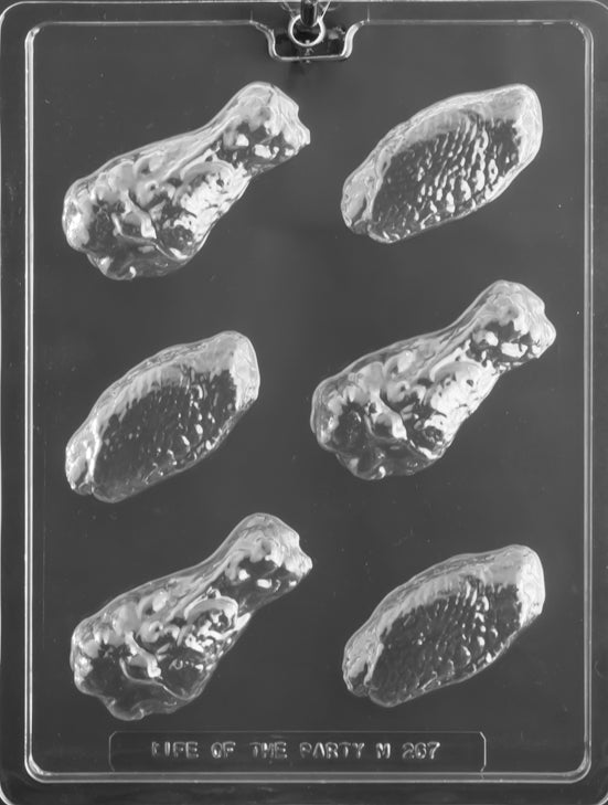 Chocolate mold M267 Chicken Wings and Drumsticks with cavities shaped like chicken pieces.