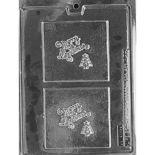 Merry Christmas Square Chocolate Mold