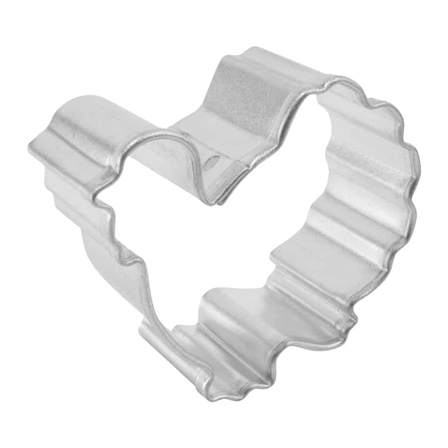 Angled view of the Mini Gobbler Turkey cookie cutter, showing its sturdy metal design.