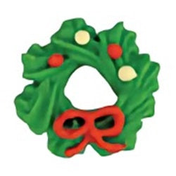 Mini Wreath Royal Icing Cake Decorations - 10 Count