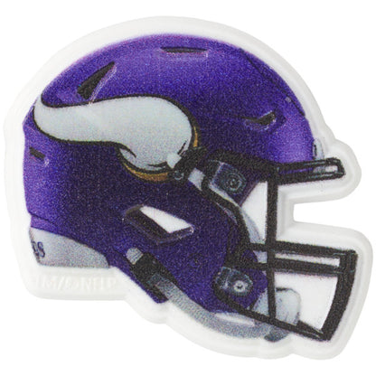 Close-up of purple Minnesota Vikings helmet cupcake ring.