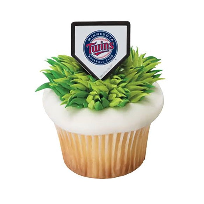 Minnesota Twins cupcake rings, six-pack, featuring the team logo, ideal for MLB game days and baseball-themed parties.