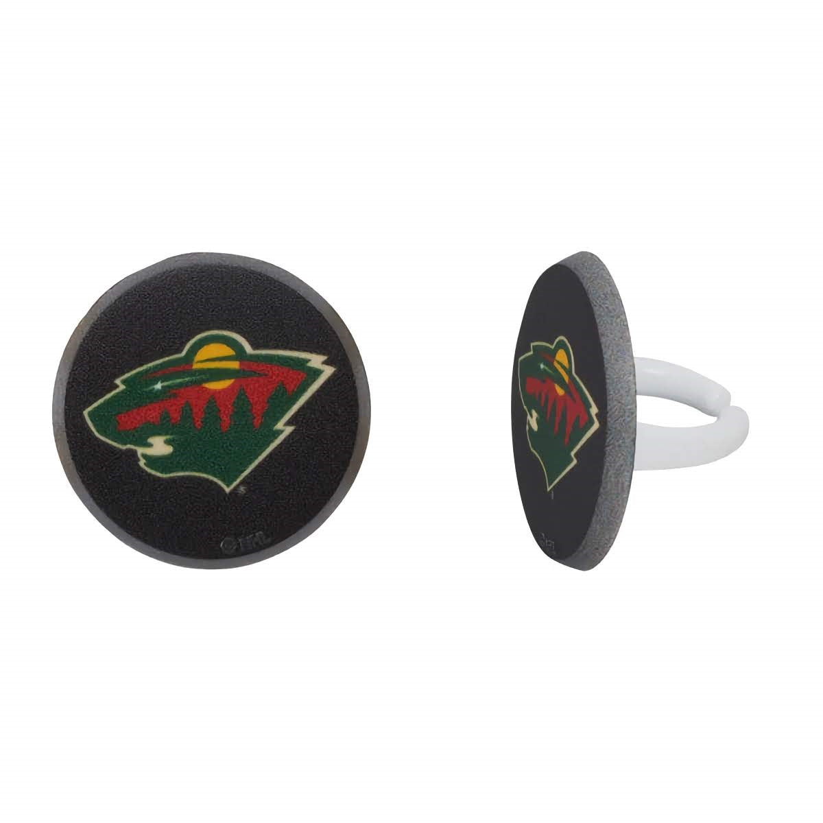 Minnesota Wild cupcake rings, six-pack, featuring the team logo, perfect for NHL fans and hockey-themed party desserts.