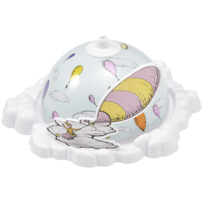 A pastel-colored dome with balloons, clouds, and a whimsical illustration from Oh, The Places You'll Go!