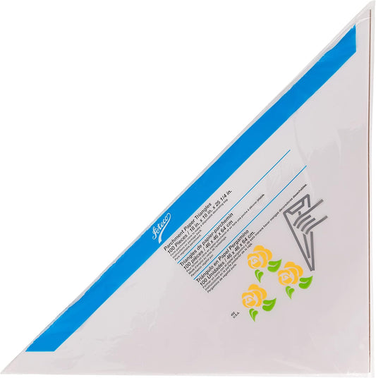 Ateco 18-inch disposable parchment triangle pastry bags, 100-pack.