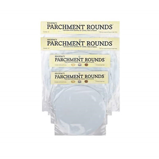 3 packs of parchment paper rounds stacked on top of each other