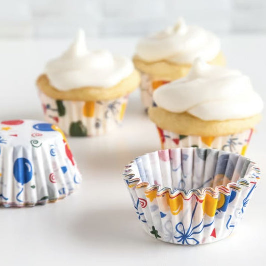 Party Balloon Mini Baking Cups