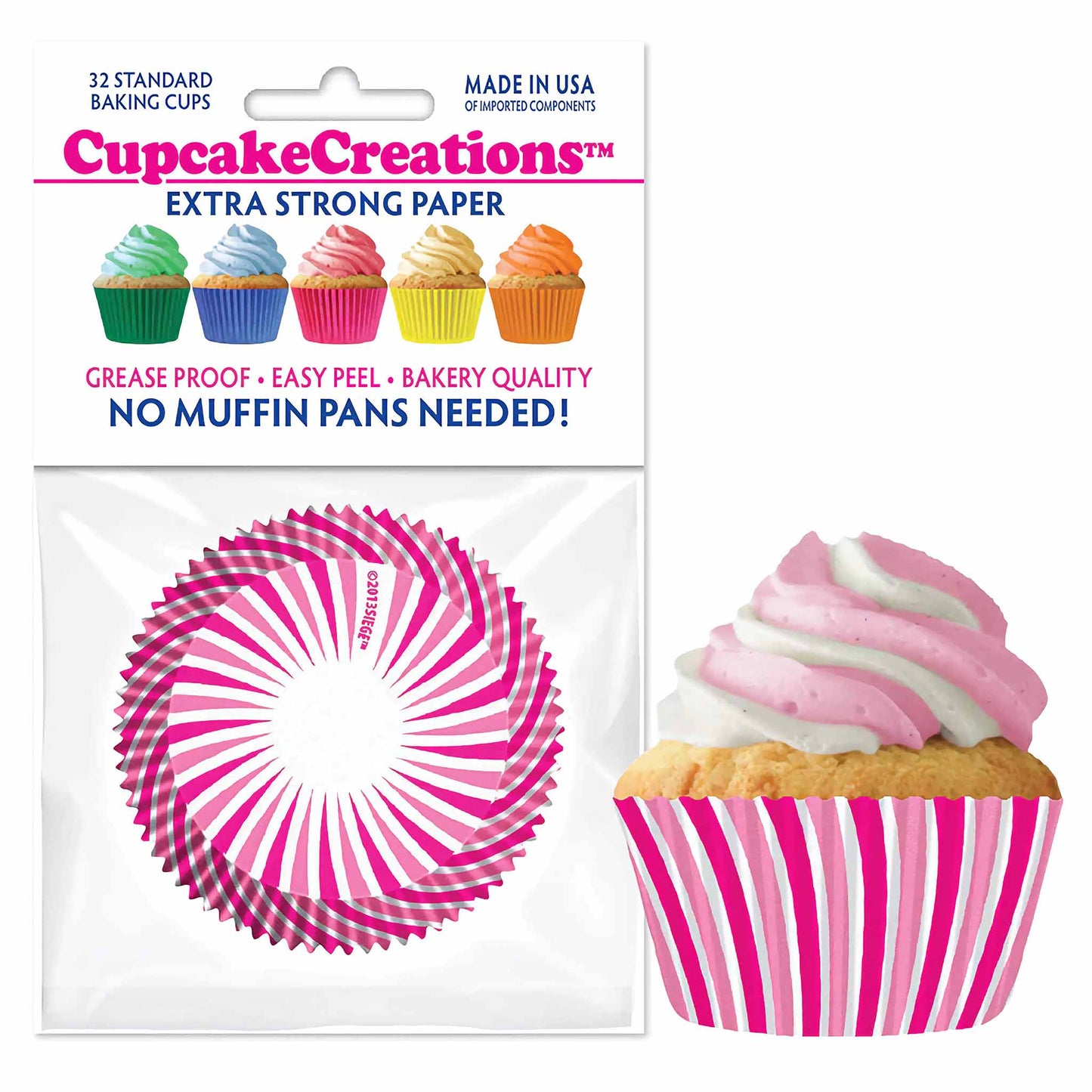 Pink Swirl Design Standard Cupcake Liner - 32 Count