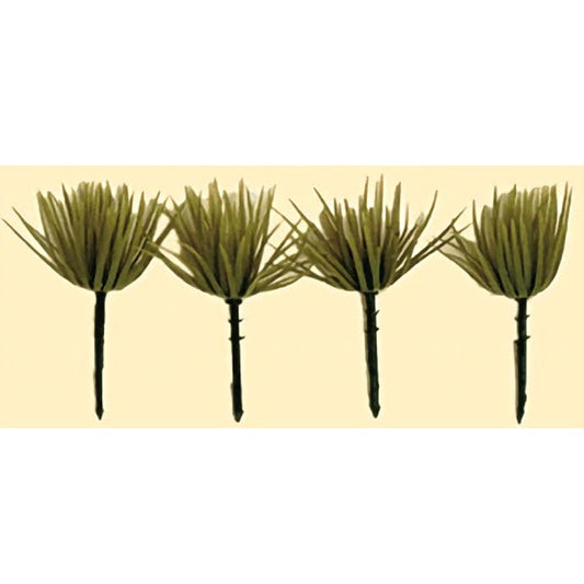 A set of three plant bush cake decoration picks, featuring realistic green foliage, suitable for adding natural elements to garden-themed cakes or as part of a larger cake decorating project.