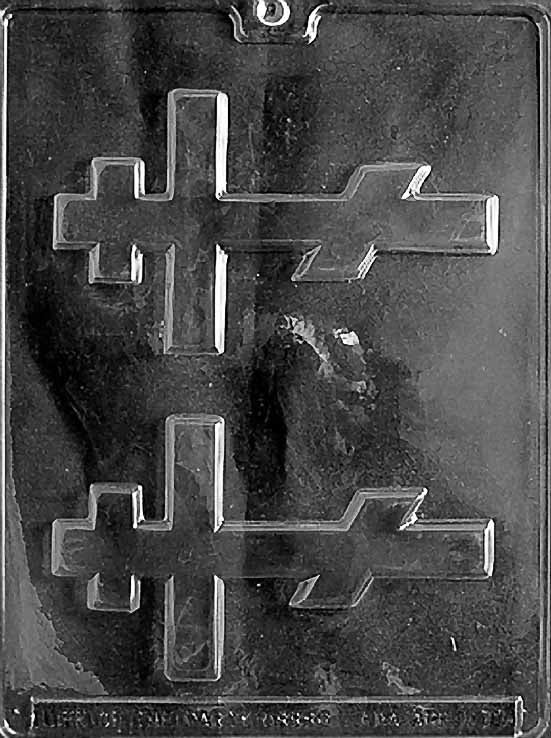 R011 ORTHODOX CROSS chocolate mold with large Orthodox-style cross cavity.