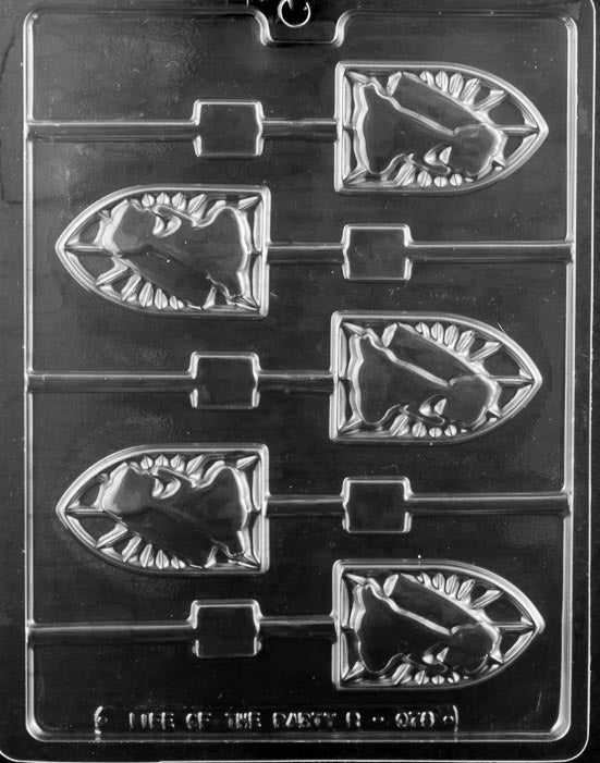 R078 Girl Communion Silhouette Lollipop chocolate mold with lollipop cavities shaped like a girl’s profile.