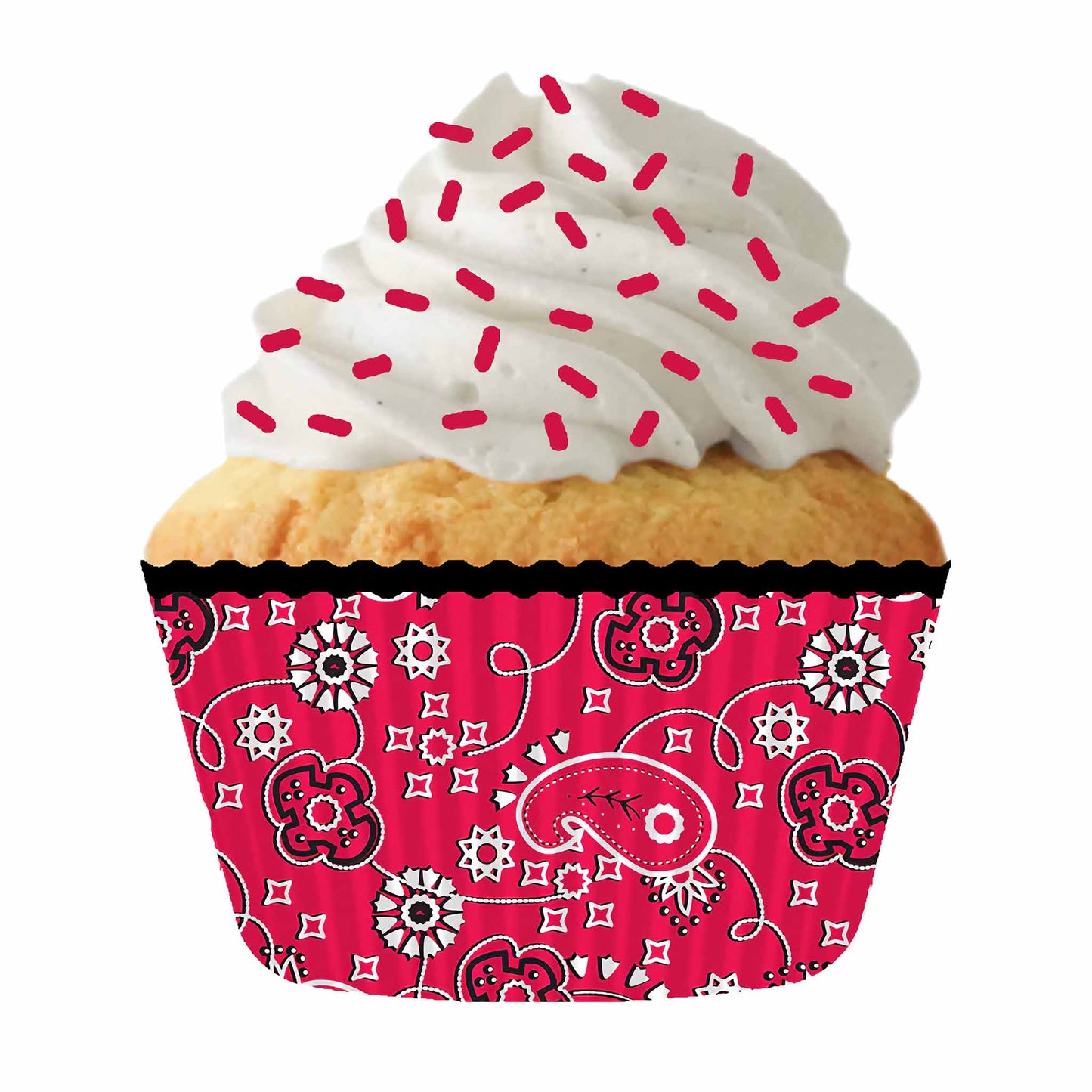 Red Bandana Standard Cupcake Liners - 32 Count