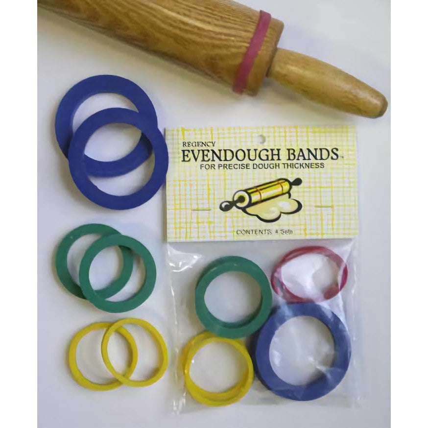 Evendough Bands in a Bag Laying near a rolling pin