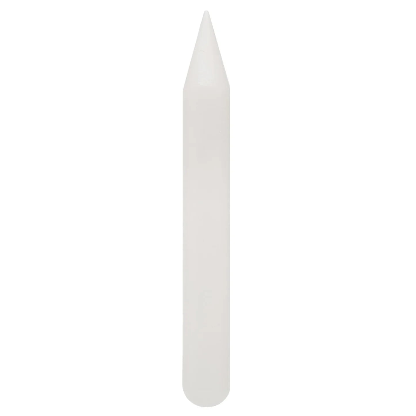 Ateco 6575 small plastic rolling pin modeling tool, featuring a smooth rounded end and a pointed tip, ideal for fondant and gum paste shaping.