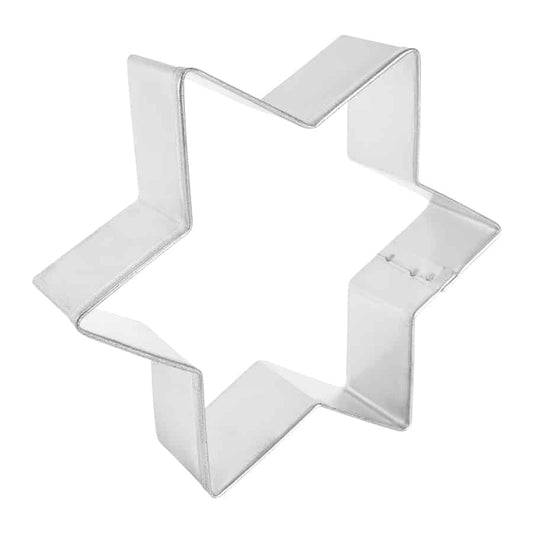 Side view of Six-Pointed Star Cookie Cutter showing its depth and sturdy construction for precise cookie shapes.