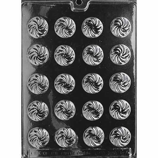 Round Swirl Mints Chocolate Mold