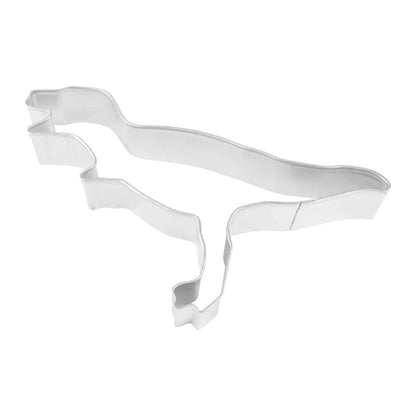 T-Rex Cookie Cutter, 6 inches, featuring a detailed dinosaur shape with a long tail and fierce stance.