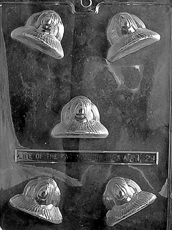 POUR TURKEY chocolate mold with small turkey cavities; compact design; clear mold.