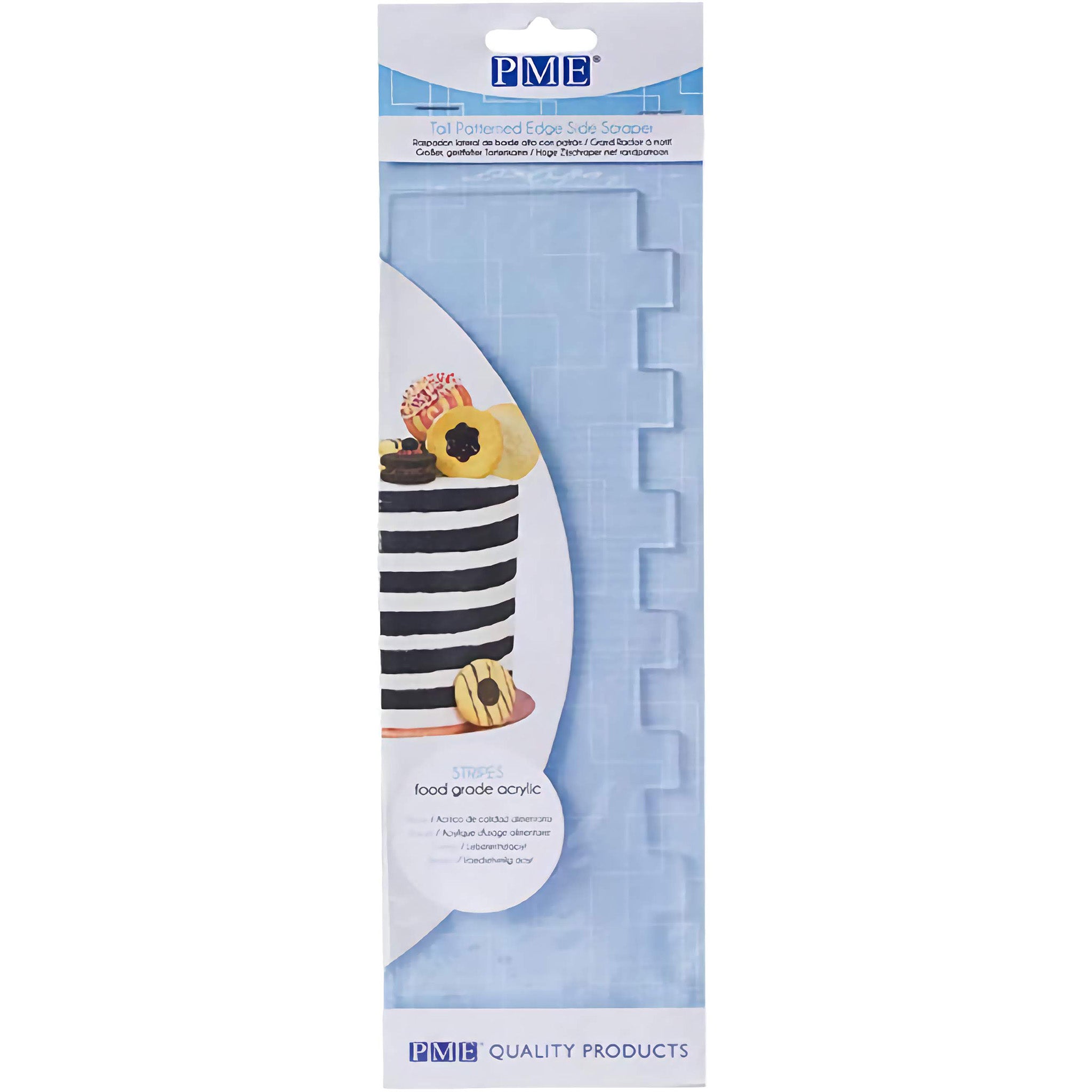 Tall Cake Side Scraper With Stripes Pattern – Lynn's Cake, Candy ...