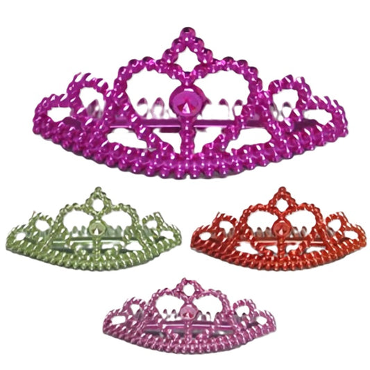 Elegant tiara hair comb cupcake toppers in lilac, designed to adorn cupcakes with a princess theme, from the festive decorations at Lynn's Cake, Candy, and Chocolate Supplies.