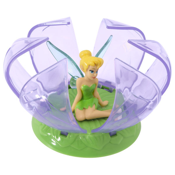 Tinker Bell DecoSet® featuring Tinker Bell seated inside an opening lavender flower.