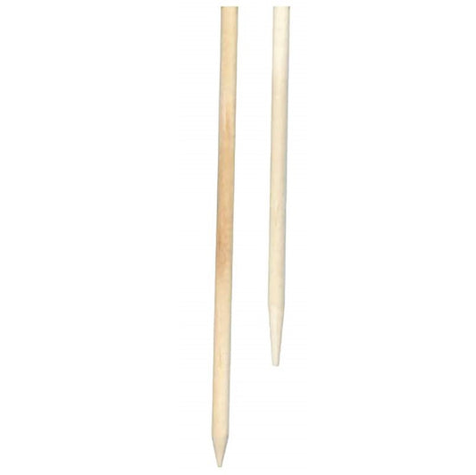 Two wooden sticks for making caramel apples. 