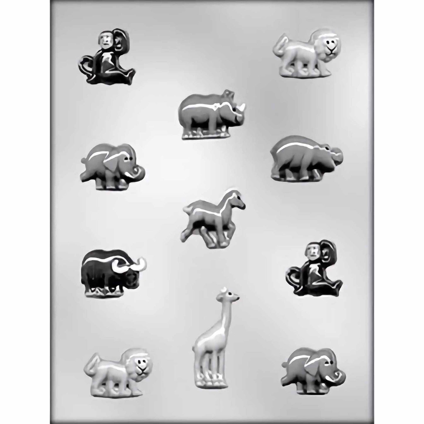 Zoo Assortment Chocolate Mold - 2"