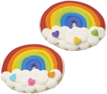 Rainbow Heart Dec-Ons® Pressed Sugar Charms - 588 Pack