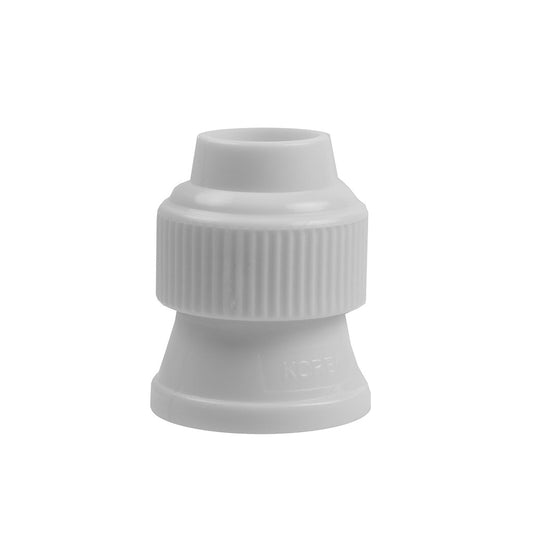 Ateco standard plastic coupler, designed for easy piping tip changes while decorating cakes and pastries.