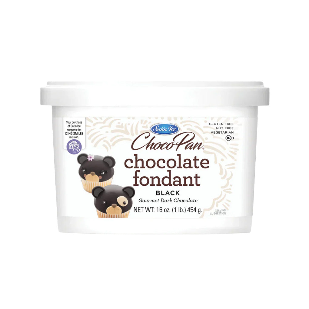 Chocolate Flavored Fondant - Black - 1 Pound