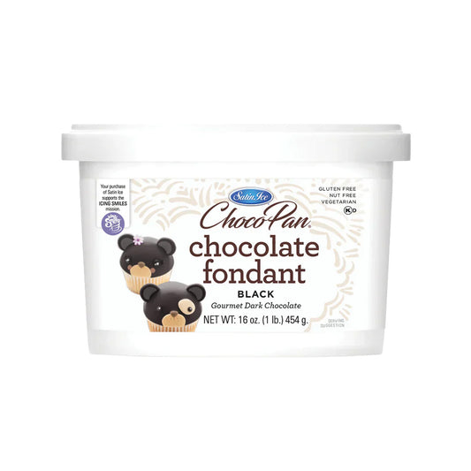 Chocolate Flavored Fondant - Black - 1 Pound