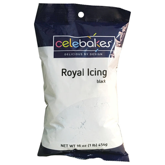 a bag of black royal icing mix