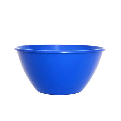 Blue 50 oz. microwavable chocolate melting bowl for melting up to 2 pounds of chocolate wafers or candy coatings.